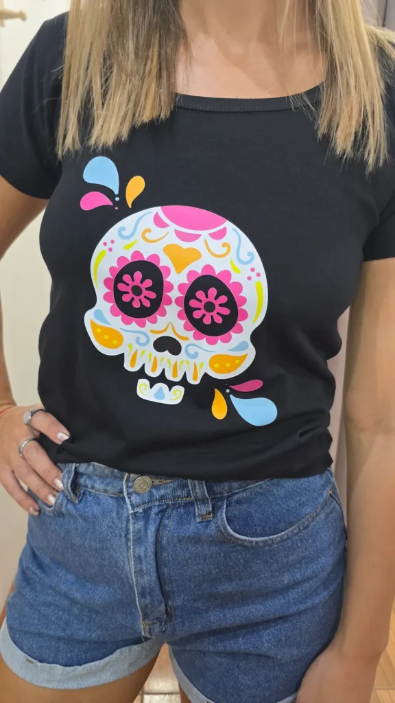 Calavera de Azúcar – Remera Mujer