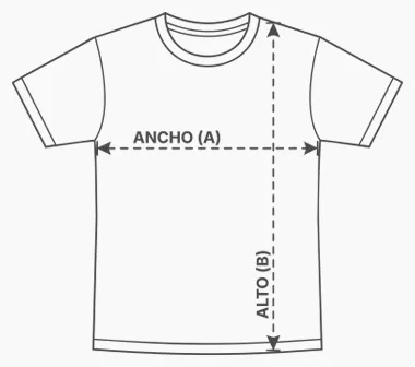 dimensiones en remera