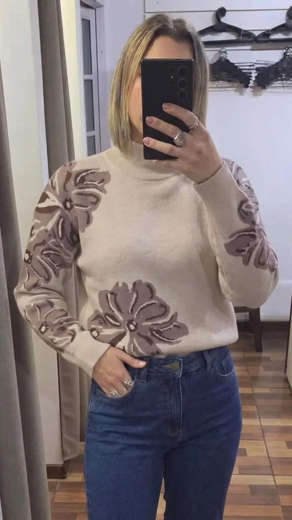 FLOR – Sweater Polera Mujer