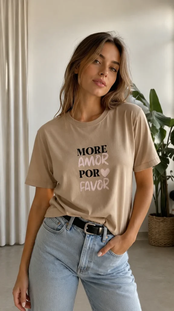 MORE AMOR POR FAVOR – Remera Mujer