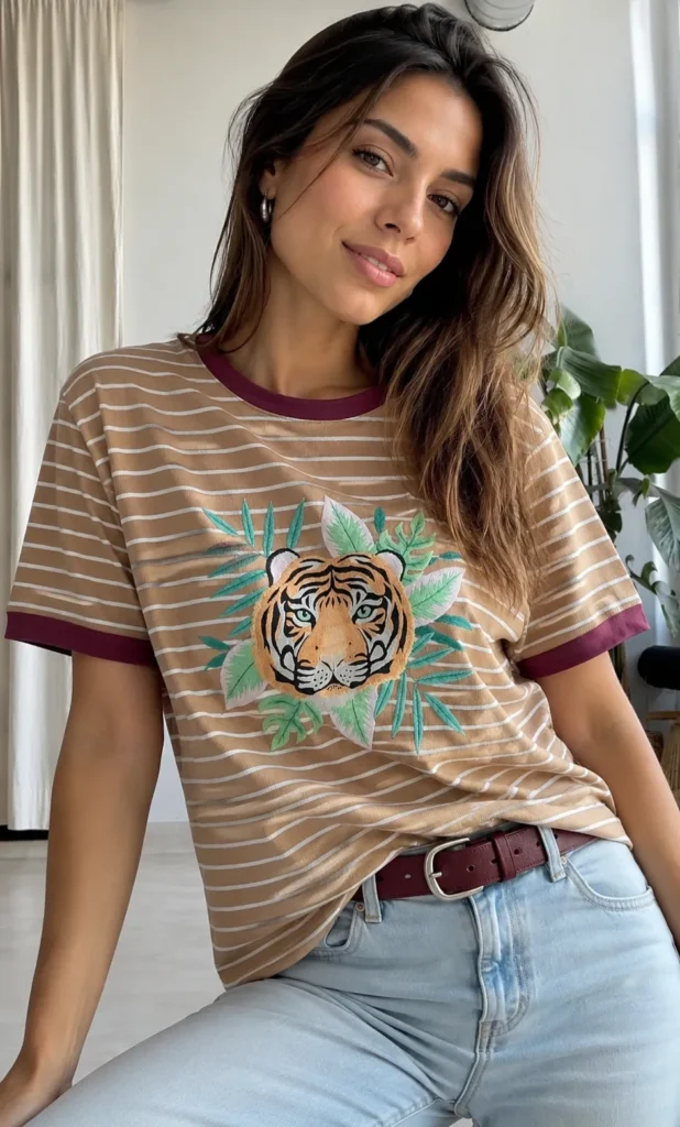 TIGRE – Remera Rayada Mujer