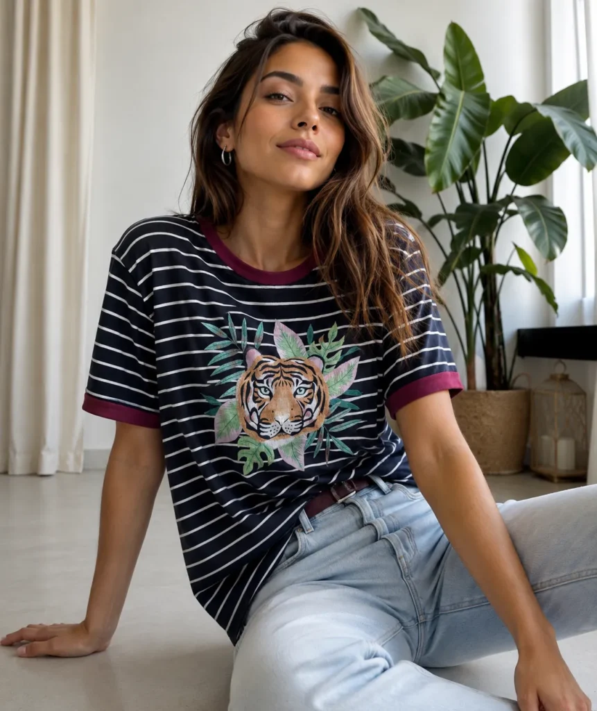 TIGRE – Remera Rayada Mujer