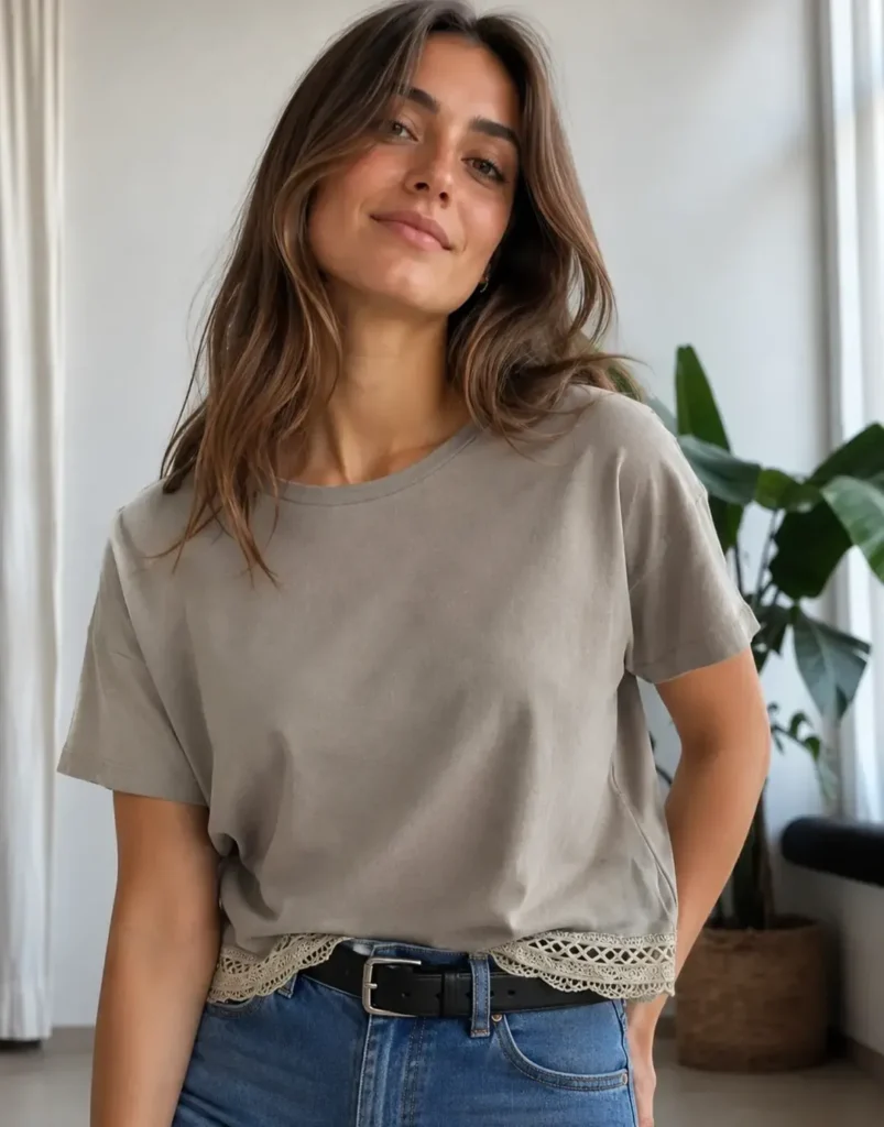 MANATI – Remera Encaje Mujer