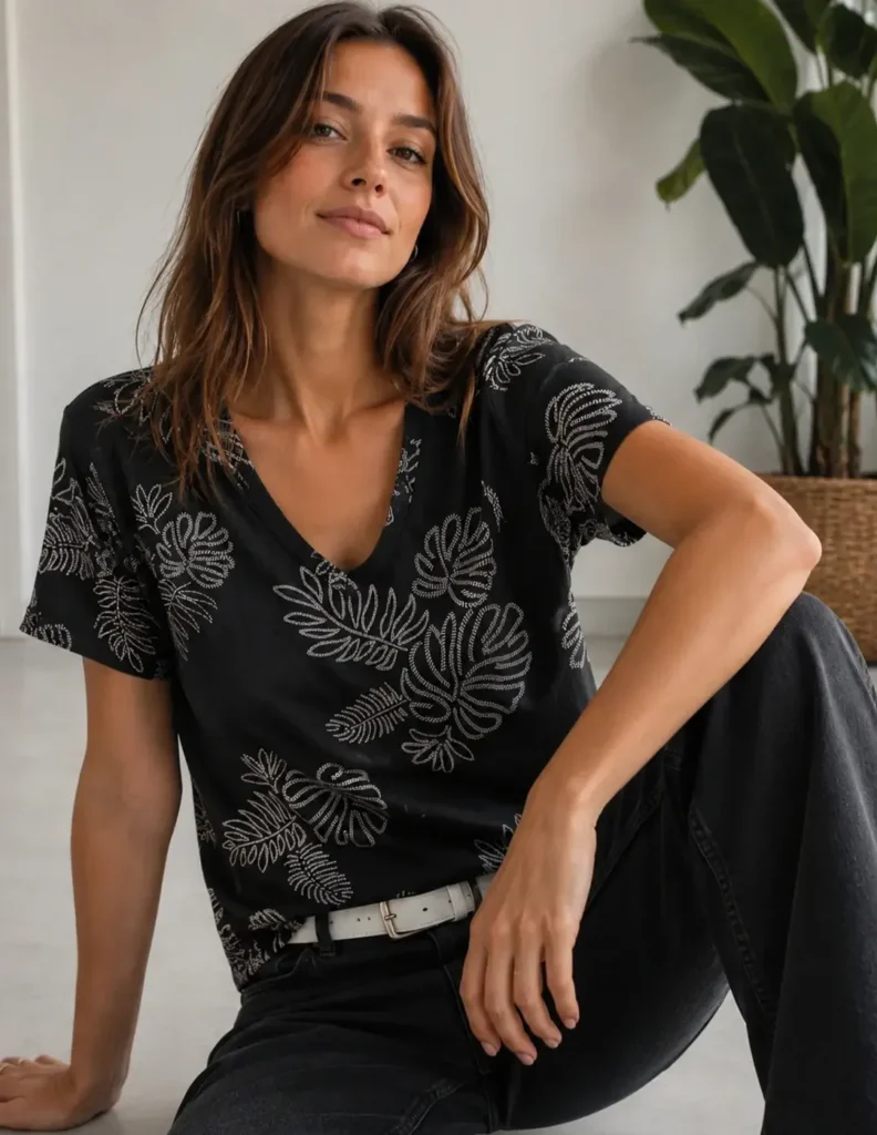 TINA – Remera Bordada Mujer